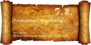 Tonhauser Magdolna névjegykártya