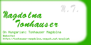 magdolna tonhauser business card